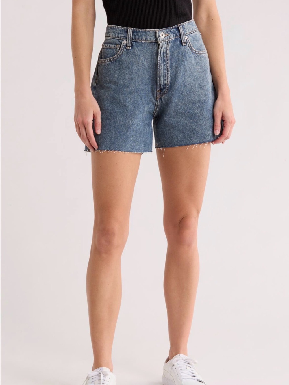 Rag & Bone Raw-Hem Cotton Denim Shorts